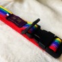 Collier pour chien Rainbow arc-en-ciel multicolore taille M, sangle nylon multicolore, Made In France by Pawm